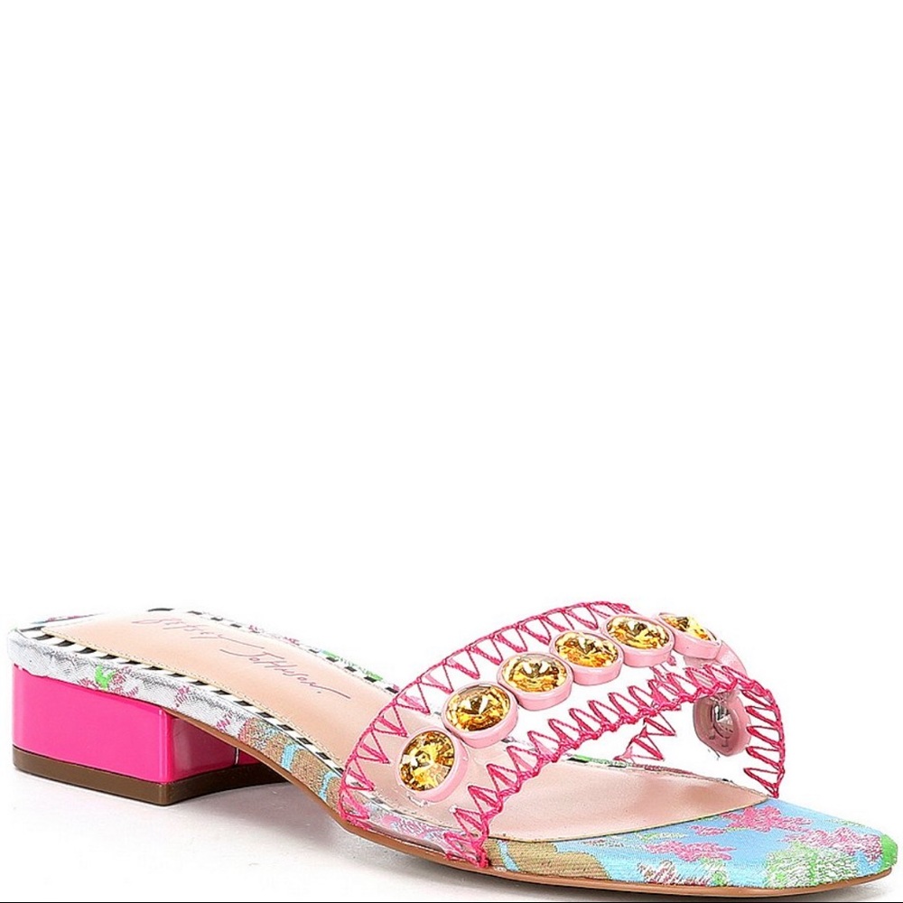 Betsey Johnson Nelly Embellished Detail Slides